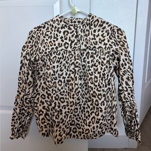 J. Crew Animal Print Blouse